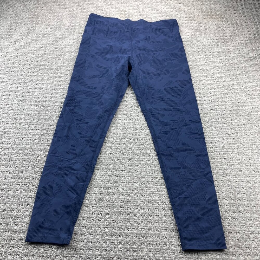 Tuff Athletics Women Stretchy Legging Pants Size Extra Large XL Blue Gym Yoga